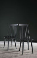 Grey Farmhouse Spindle Side Dining Chairs Set Of 2