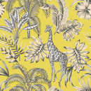 Giraffe on Yellow Wallpaper