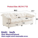 99.2' Chenille Modern Comfort Deep Seat Sofa, Upholstered Fluffy Cloud Sofa Suitable for living rooms, bedrooms, offices and apartments, Green