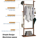 Coat Racks solid wood hanger 23.6* 11*64.1in Solid environmental protection easy to assemble beautiful can be placed in the bedroom/entrance/living room (Walnut)
