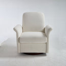 Swivel Accent Chair Modern Barrel Armchair with Wood Base for Bedroom Reading Waiting Living Room