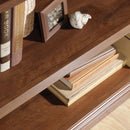 Two Tier Wooden Bookcase With Adjustable Shelf In Oiled Oak For Home Office And Living Room
