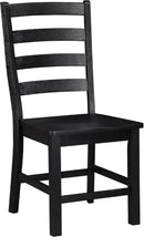 Black Dining Chairs Set Of 2 With Solid Wood Legs And Footrest