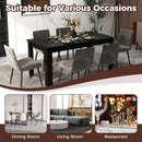 63 Inch Wood Dining Table For Four To Six People Black