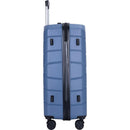 Hardshell Suitcase Spinner Wheels PP Luggage Sets Lightweight Durable Suitcase with TSA Lock,3-Piece Set (20/24/28), Blue