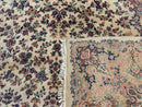 Antique Karastan Rug 8.8 x 12 Lanamar Floral Ivory Kirman Wool Discontinued