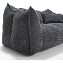 Soft beanbag chair with high resilience foam core for two people. The comfortable square recliner sofa is ideal for family members and friends engaged in games, reading, watching TV