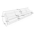 Elegant Four-Seater Chenille Sofa with Lumbar Pillow, Ergonomic Design, Solid Wood Frame, Beige