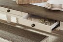 Bolanburg Farmhouse Dining Table Drawers Whitewash Seats 6
