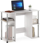 Jaya White Oak Computer Study Desk Stainless Steel Frame