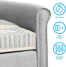 Light Grey Small Space Living Room Couch Set With Loveseat