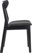 Home Lucca Retro Black Cushion Dining Chair Set Of 2 Wood