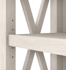 Tall 5 Shelf Bookcase Linen White Oak Modern Farmhouse