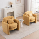 Rounded Corner Modern Chair - Suitable for many scenarios, stylish single seat for modern spaces Yellow