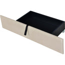 Queen Size Velvet Upholstered Platform Bed with 2 Drawers and 1 Twin XL Trundle- Beige