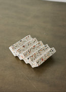 Zig-Zag Neutral Terrazzo Soap Dish