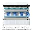 12 Inch Queen Size Oeko-tex100 Cool Kniited Cover Memrory Foam 7 Zoned Pocket Spring Hybrid Mattress