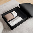 Black Corduroy Sofa Couch, Modular Couch with Storage Ottoman,  Couch Deep Seat Couches for Modern Living Room/Apartment/Office