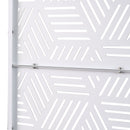 Outdoor & Indoor Privacy Screen Metal Privacy Screen 76' H×48' W, Freestanding Decorative Privacy Screen for Deck Balcony Patio, Privacy Fence Panels for Outside Lawn Garden PS116 WHITE