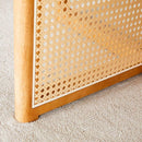 Table and chair set, ancient style solid wood dining table, imitation rattan table legs, beautiful simple solid wood dining chairation