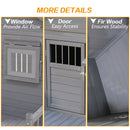 Large dog house, long 44.2' x wide 44.6' x high 44.6' Solid wood asphalt roof dog house with large terrace for large dogs, weatherproof large dog house ,Small wooden doors that can be locked