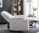 Cream White Power Recliner Chair With USB Ports And Hidden Storage