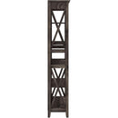 Bush Furniture Tall 5 Shelf Bookcase Dark Gray Hickory