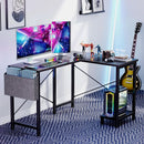 L Shaped Computer Desk 50 Inch Black Corner Home Office
