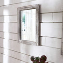 Wall Mirror Wood Framed Rustic Rectangle Small Decorative