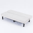 Versatile Corduroy Sofa Bed with Solid Wood Frame in Black, Beige, Pink - 66-inch