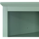 Green Triangle Tall Cabinet with 3 Drawers and Adjustable Shelves for Bathroom, Kitchen or Living Room, MDF Board with Painted Finish