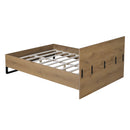 ENGINEERED WOOD  BED FRAME QUEEN SIZE,NATURAL & BLACK COLOR