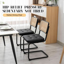 Mid Century Upholstered Cantilever Dining Chairs Black