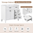 36' Bathroom Vanity with Sink Combo, White Bathroom Cabinet with Drawers, Solid Frame and MDF Board (Old Sku:JL000007AAK)