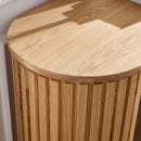 59.05'' Modern Console Table With Drawer for Entryway with Unique Vertical Stripe Design for Living Room Hallway Foyer Entrance Study,NATURE