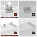 Cloud White LargeCapacity Storage Bench Hinges Chest