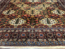 Antique Persian Bakhtiari Rug 12x19, Palace Size Wool Handmade Persian Carpet, Oversized Rug, Panel Design, Peacocks, Multicolor, Rare