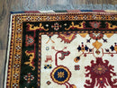 5' X 6' Vintage Handmade Knotted Turkish Kazak Pattern Wool Rug Bohemian Boho Interior Design