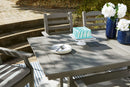 Visola - RECT Dining Table w/Umb OPT - Gray