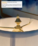 Beaded Knob Spire Lamp Finial Polished Brass 1.5"h