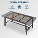 Industrial Wooden Dining Table 70 Inch Long Seats Six To Eight With Steel Frame