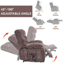 Lift Recliner Chair Heat Massage Dual Motor Infinite Position Up to 350 LBS Large Electric Power Lift Recliners with Power-Remote, Medium-firm and Heavy duty, Brown