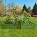 6 x 3 x 1 ft (2 pack) Metal Garden Bed,Outdoor Planter Box Metal Patio Kit Planting Bed for Vegetables Flowers Herb,Green