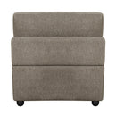 Rylie - Modular Armless Chair With Pillow - Brown Linen