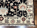 Turkish Flatweave Kilim Rug 3x5, Black, Handmade Vintage Wool Carpet