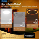 6 Inch 5CCT Dimmable LED Recessed Ceiling Light With Night Light 24 Pack Ultra Thin Canless Downlight