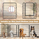 6 Panels Heavy-Duty Metal Playpen with Door, 31.7' H Dog Fence Pet Exercise Pen for Outdoor, Indoor