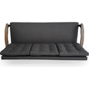 Athena Mid Century Waffle Stitch Tufted Accent Sofa with Rubberwood Legs