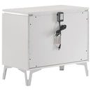 Cassia 4-piece Eastern King LED Bedroom Set White High Gloss