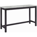 Blue Velvet Bar Table Set With 3 Stools Faux Marble Top